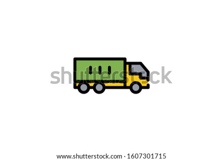 Icon Truck Simple Design Vector Illustrator