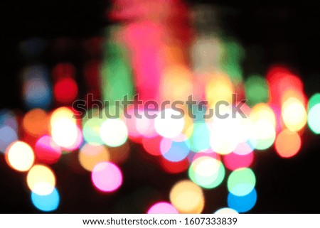 Night light in the background bokeh  blur background
