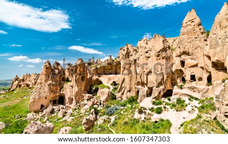 Remains of the Zelve Monastery Complex in Goreme National Park - Cappadocia, Turkey Royalty-Free Stock Photo #1607347303