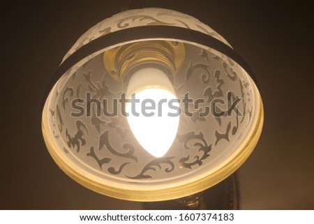  gold wall sconce with LED lamp