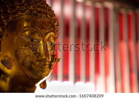 Buddha statue at Wat Phra Mahathat Woramahaviharn, Nakhon Si Thammarat Province, which is very believable.