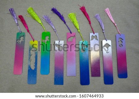 wooden bookmarks, special colorful  designs 