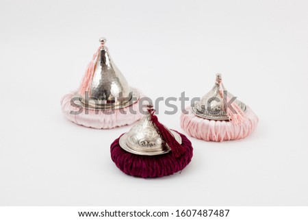 Turkish delight souvenir package, Turkish delight bowl. velvet. fabric, prepared for special occasions such as wedding, engagement and circumcision.