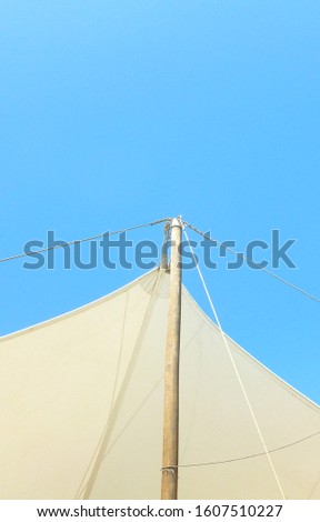 minimalistic abstract photography with blue sky backdrop