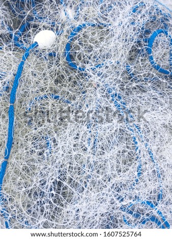 Empty fishing net at the beach