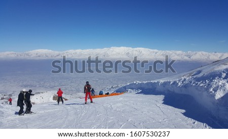 beautiful winter mauntain skiing picture