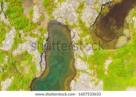 Lake landscape View from above.Iceland