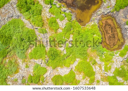 Lake landscape View from above.Iceland