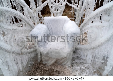 Frozen Throne icicles frozen ice in Winter season