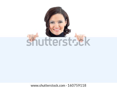 Beatiful business woman . Isolated on a white background.