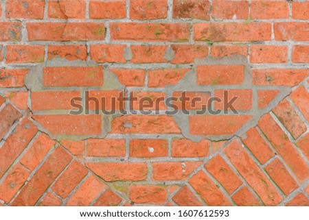 Brickwork wall, old industrial architecture 