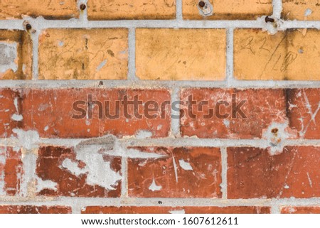 Brickwork wall, old industrial architecture 