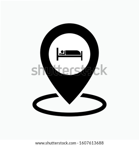 Hotel Icon - Illustration As A Simple Vector Sign & Trendy Symbol for Design and Websites, Presentation or Mobile Application.