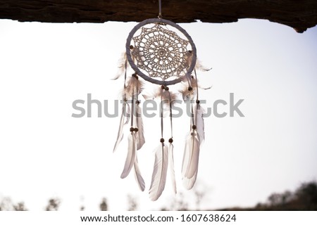 Dream catcher with the vintage retro picture style.