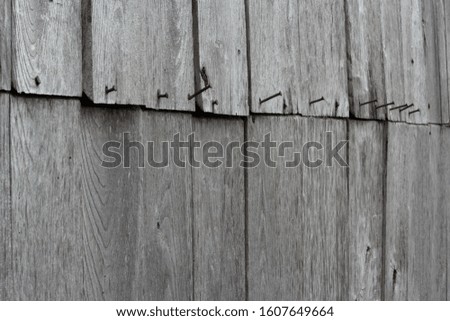 Rustic Wood Panels with Nails Showing Textural background Royalty-Free Stock Photo #1607649664