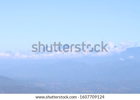 mountain with clouds at sinharaja rain forest