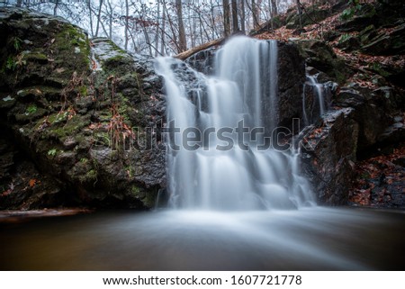 Long exposure of waterfall in Patapsco State Park in Maryland