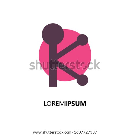 Initial letter logo K . Modern template design. Vector Illustration