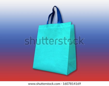 Blank Bag on Russia Flag Color Background 