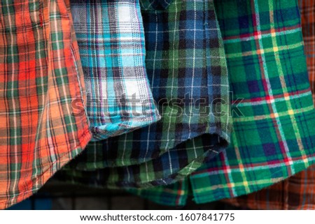 four beautiful hem of Scottish plaid shirts