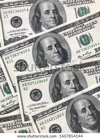 background of 100 dollar bills