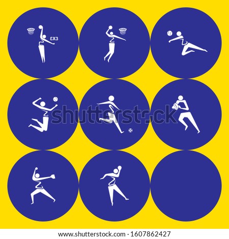 creative Summer sport icons set design. vector icon for web, print and other projects.