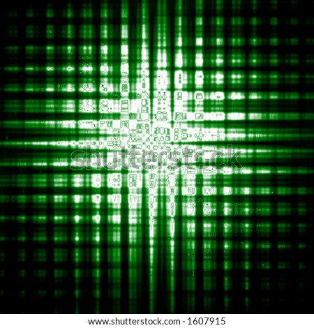 Green Square Abstract