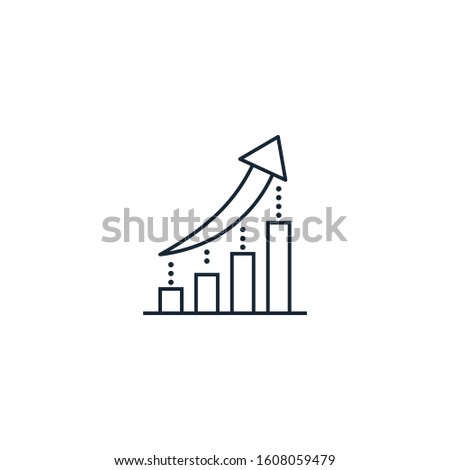 chart growing creative icon. From Business icons collection. Isolated chart growing sign on white background