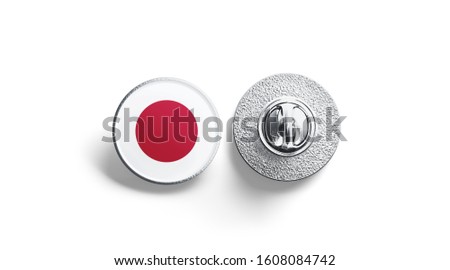japan flag metal 3D realistic pin badge
 Royalty-Free Stock Photo #1608084742