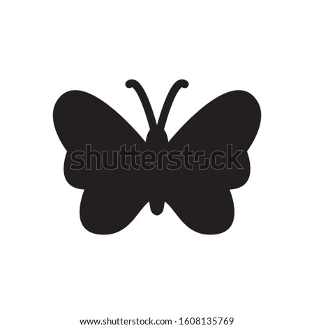 butterfly icon, color style design