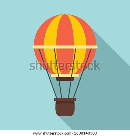 Sky air balloon icon. Flat illustration of sky air balloon vector icon for web design