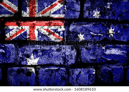 Australia national flag with texture. template for design