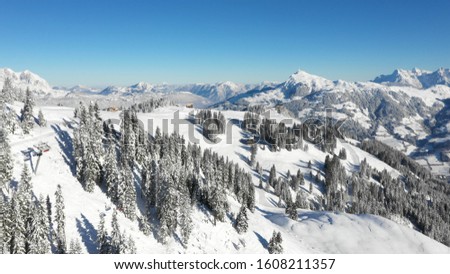 KitzSki Skiing Area Tyrol Austria - Kitzbuehel Ski Resort - Alpine Skiing - Hahnenkamm Top Station