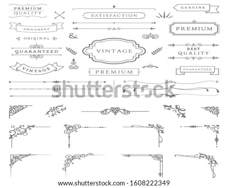 border classic vintage corner shapes premium quality banner collection Royalty-Free Stock Photo #1608222349