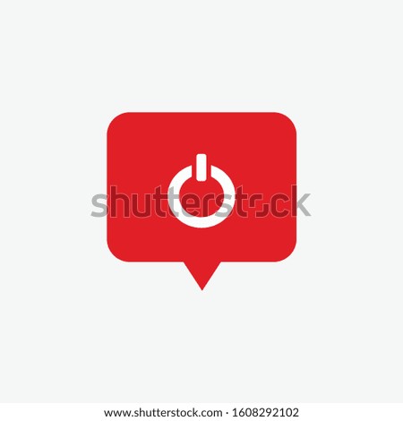 shut down message icon design illustration vector