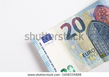 European currency money, euro banknotes