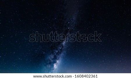 Milky way galaxy with stars and space in the universe background at thailand

