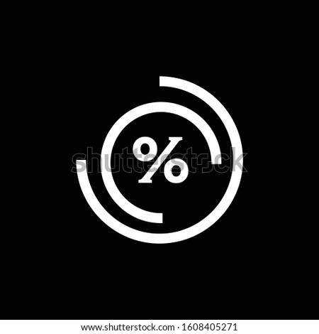 Percent vector icon. Financial icon symbol in business.
