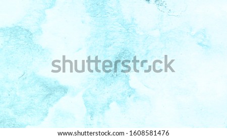 Blue watercolor paint paper background.