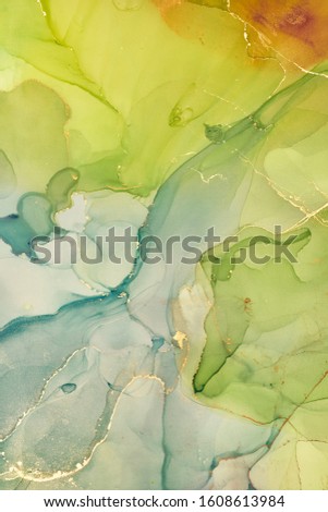 Alcohol ink colors translucent. Abstract multicolored marble texture background. Design wrapping paper, wallpaper. Mixing acrylic paints. Modern fluid art. Alcohol Ink Pattern