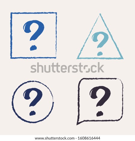 Question mark sign icon, vector illustration. Question Mark Icon - Vector, Sign and Symbol for Design, Presentation, Website or Apps Elements. FAQ button. Ask for help.  Vector