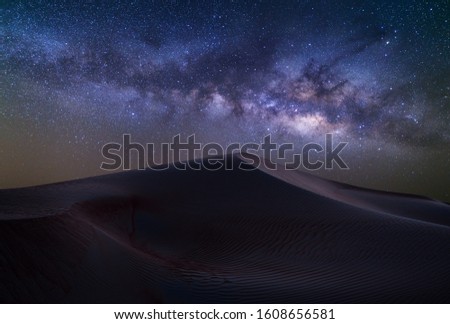 WOW Milky Way galaxy view with gorgeous Desert dune - United Arab Emirates