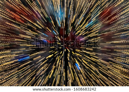 Abstract background of zoom blur effect