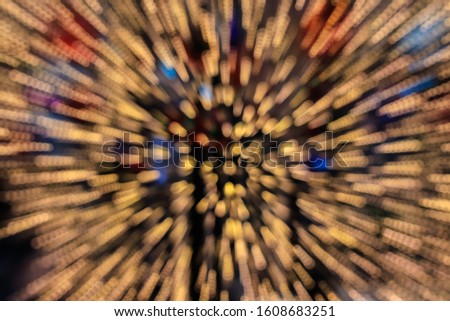 Abstract background of zoom blur effect