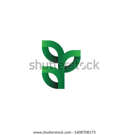 A symbol or icon describing a leaf