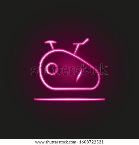 Fitness bike neon style icon. Simple thin line, outline vector of fitness icons for ui and ux, website or mobile application