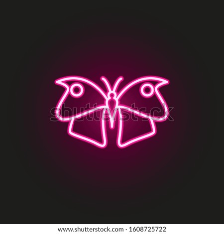 butterfly neon style icon. Simple thin line, outline vector of butterfly icons for ui and ux, website or mobile application