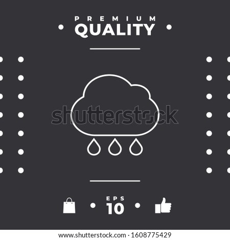 Cloud rain line icon. Graphic elements for your design