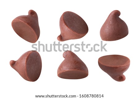 chocolate piece isolated on white background 
 Royalty-Free Stock Photo #1608780814