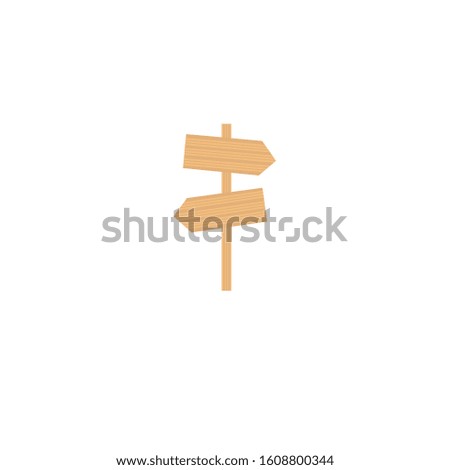 wooden sign simple clip art vector illustration